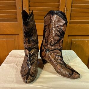 Susan Bennis Warren Edwards Alligator Cowboy Boots (Women’s 5 1/2)